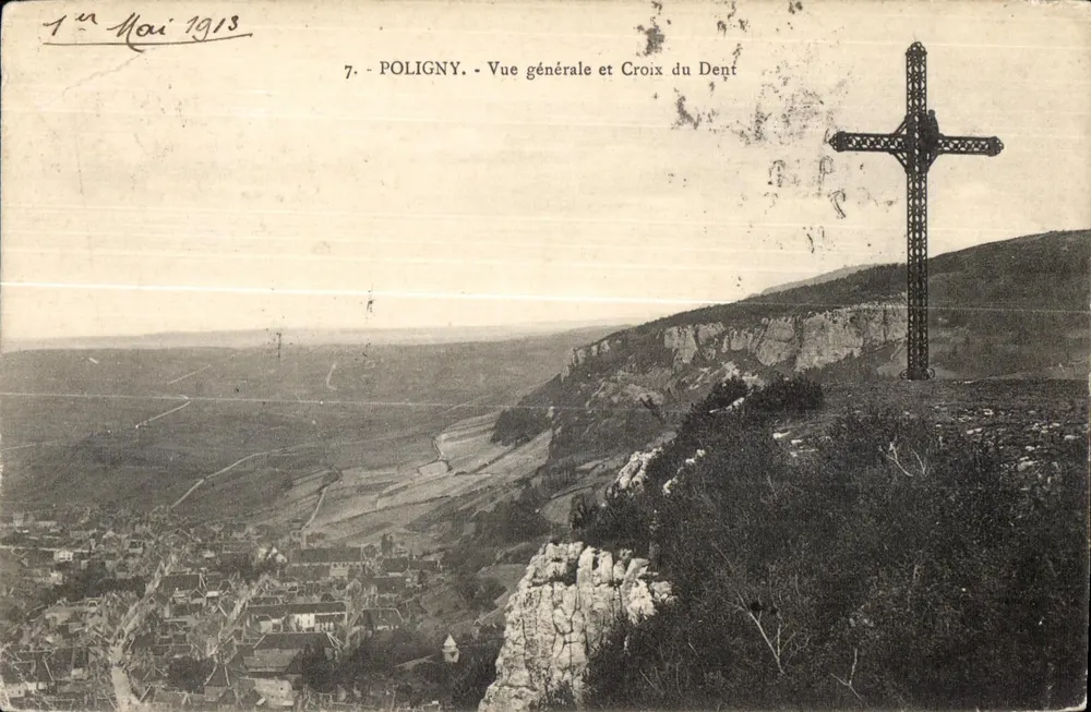 Poligny - Visão geral e Cruz do Dent - Frente