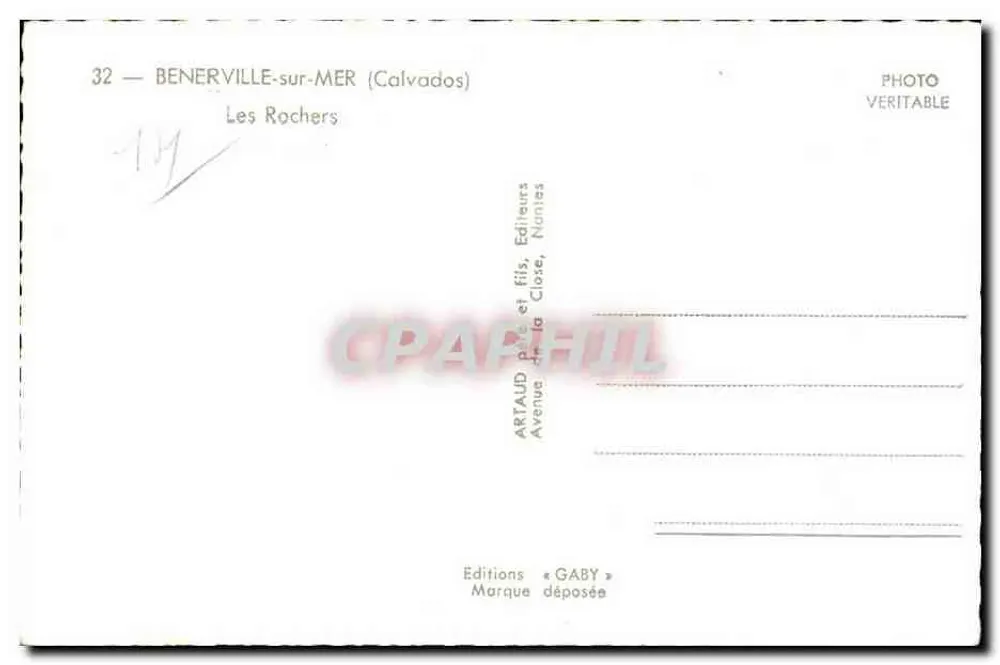 Benerville-sur-Mer — Los Rochers — Ediciones Gaby - Reverso