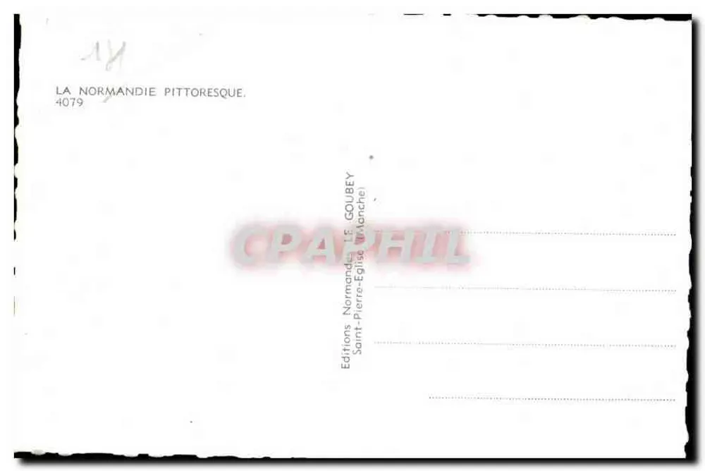 Homem sorridente com cachimbo — carta postal — Éditions Saint-Pierre-Eglise (Manche), n°4079 - Verso