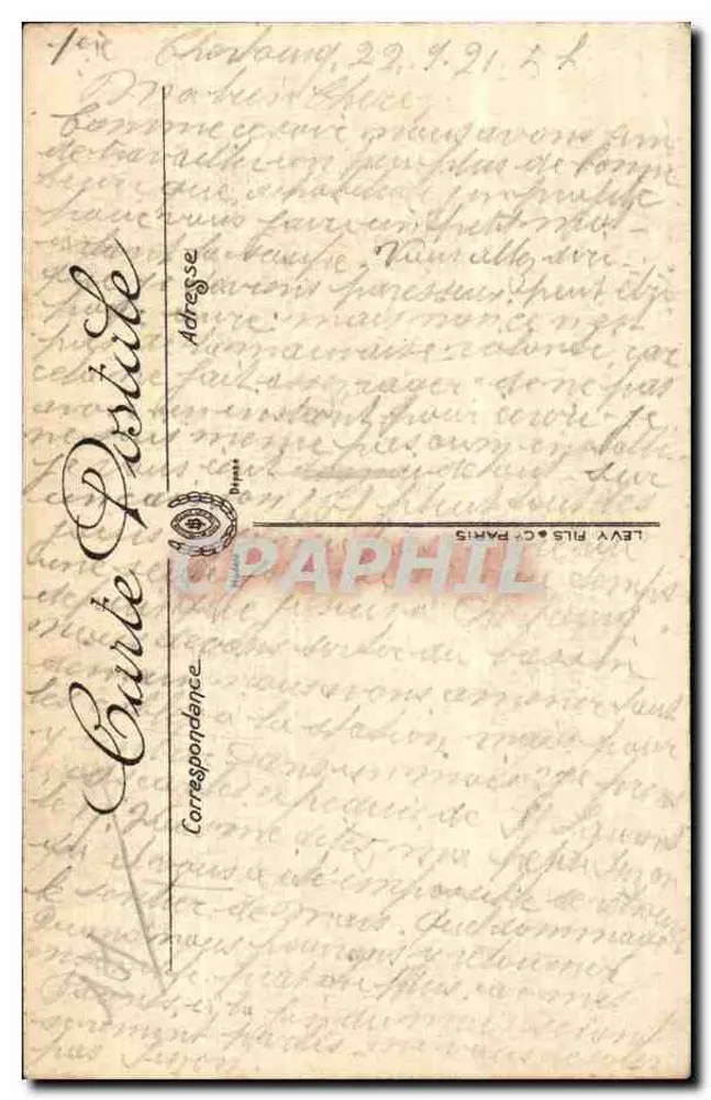 Cherbourg — A Place Napoléon — LL. n°37 - Verso