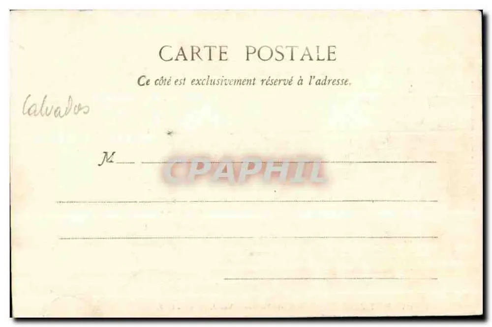 PONT-d'OUILLY, nahe Condé-sur-Noireau — Ansicht der Orne — G. F. — Mme Ed. Madeline, Verlag Condé-sur-Noireau, Nr. 475 - Rückseite