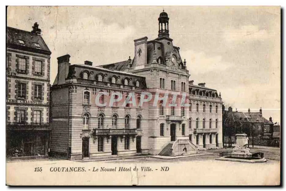 Coutances - Le Nouvel Hôtel de Ville — éditeur Lévy et Neudien, n° 155 - Vorderseite