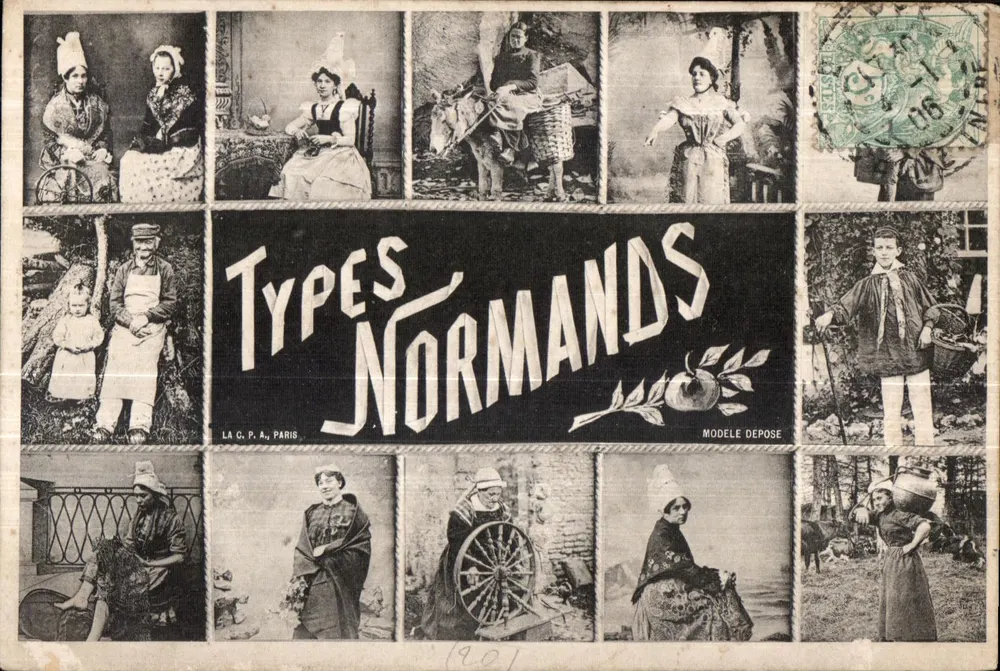 Tipos Normandos — LA C.P.A., PARIS — Modelo depositado - Frente