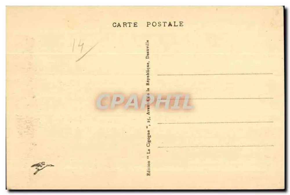 Vire - Vale das Vaux — vista panorâmica — Edição "Le Cigogne", Deauville - Verso