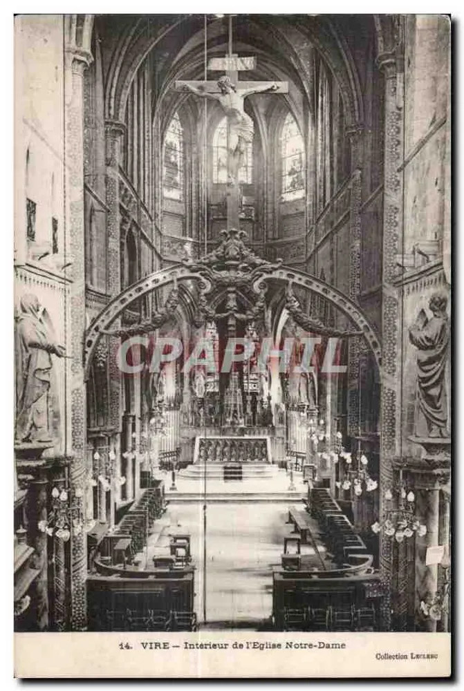 Vire — Innenansicht der Kirche Notre-Dame — Sammlung Lavalbu - Vorderseite