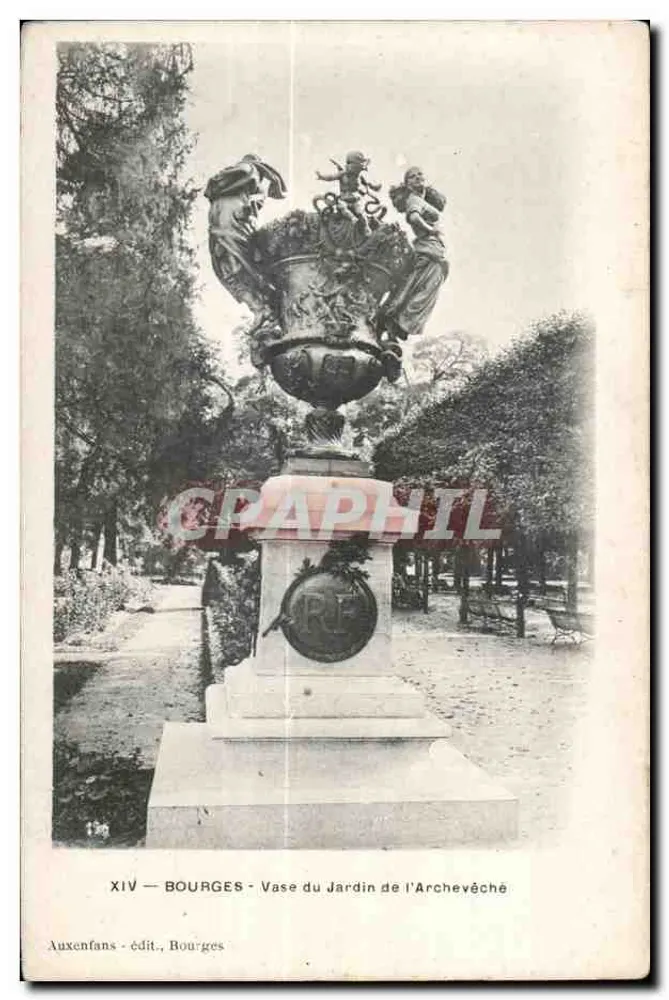 Bourges — Vaso do Jardim do Arcebispo — Auxenfans editor, Bourges - Frente