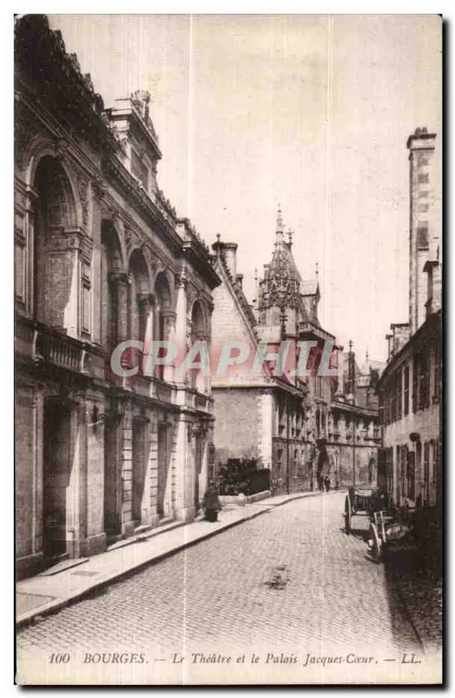 Bourges — Das Theater und das Palais Jacques-Cœur — LL. — Nr. 100 - Vorderseite