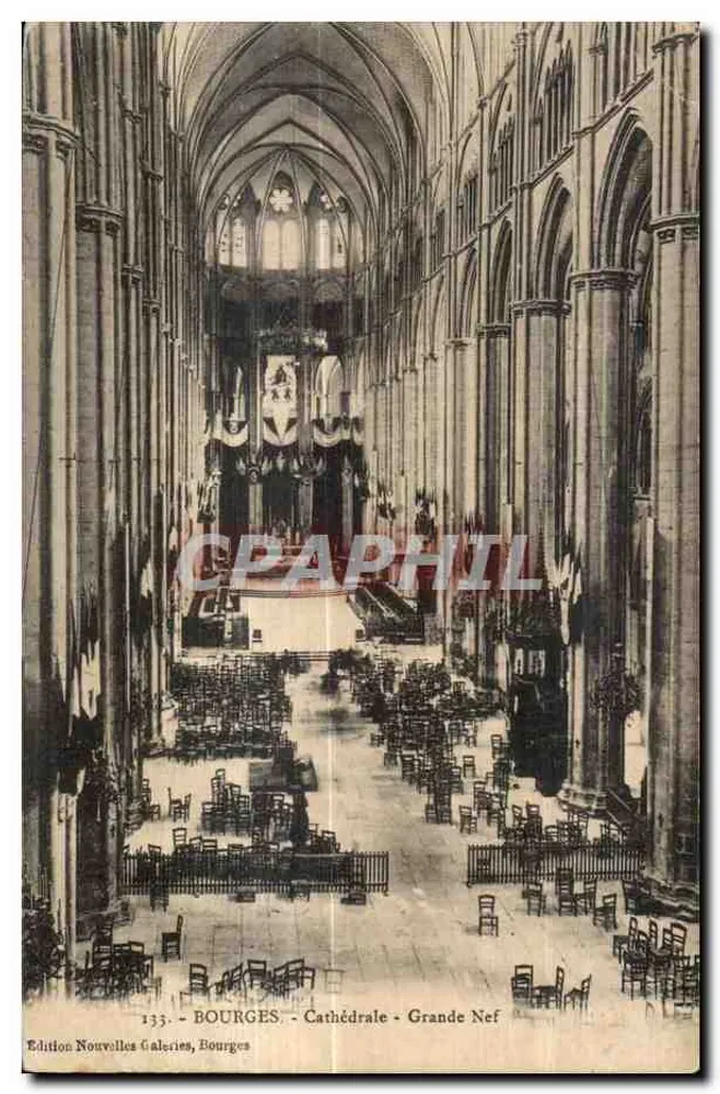 Bourges - Katedra - Wielka Nef — Wydawnictwo Nowe Galerie, nr 133 - Awers
