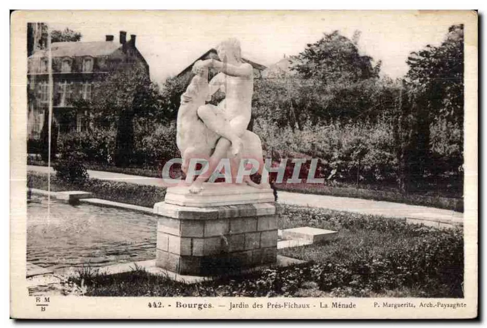 Bourges — Jardin des Prés-Fichaux — La Ménade - Vorderseite