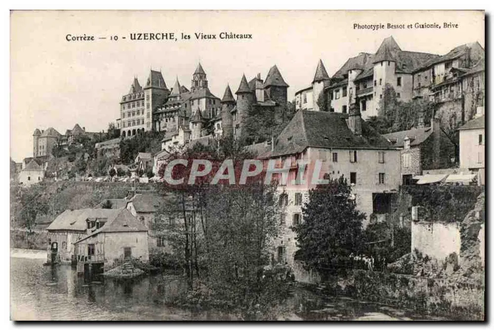 Uzerche, los Viejos Castillos — Corrèze — Fototipia Bessot y Guionie, Brive - Anverso
