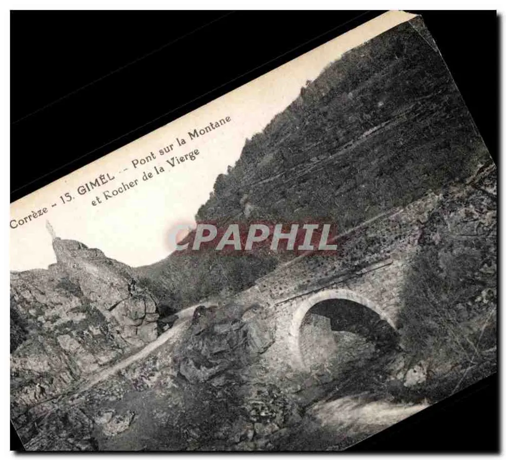 Gimel - Brücke über die Jungfrau und Felsen der Montane — Corrèze - Vorderseite