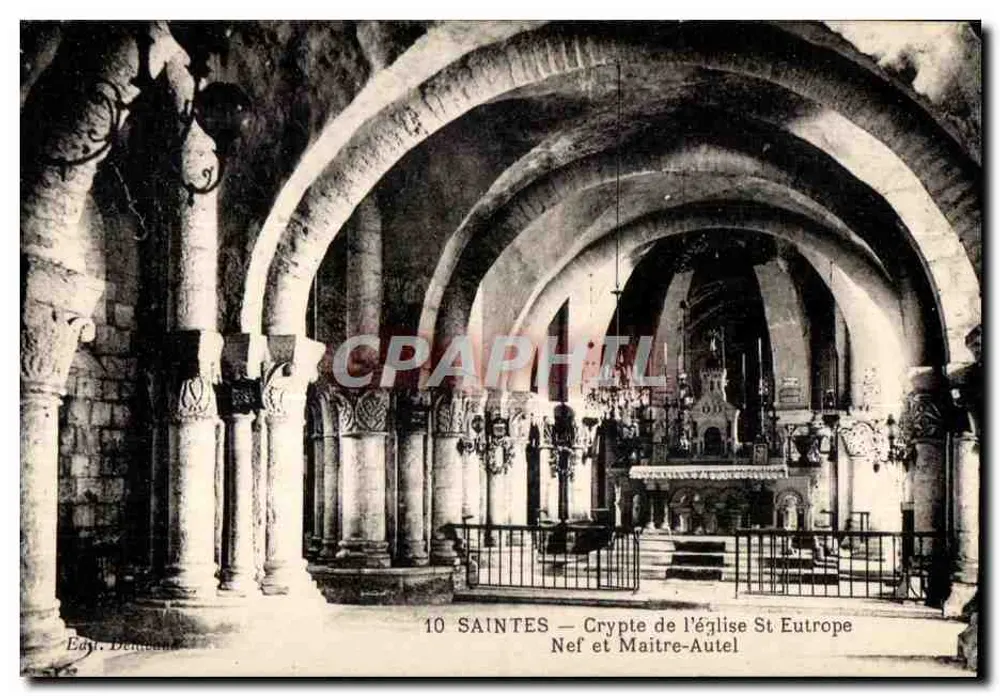 Saintes — Cripta da Igreja de São Eutrópio — Nef e Maître-Autel - Frente