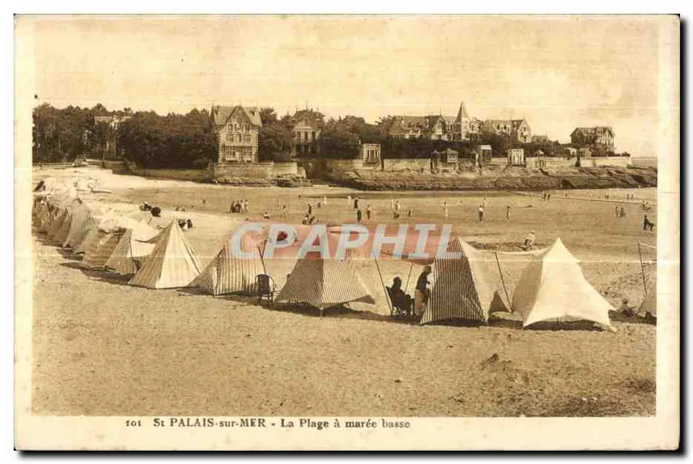 St PALAIS-sur-MER - A Praia com maré baixa - Frente