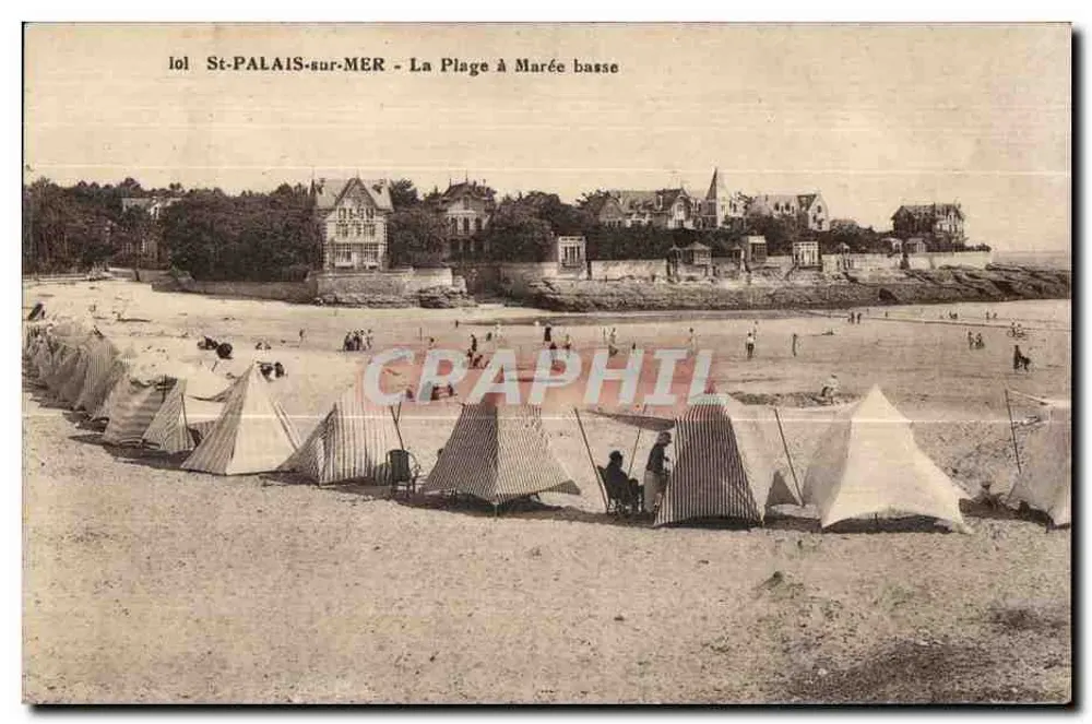 St-PALAlS-sur-MER - A Praia com Maré Baixa — n° de série 101 - Frente