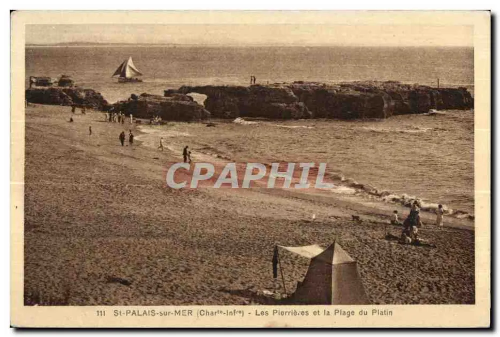 St-Palais-sur-Mer (Charente-Inférieure) — Les Pierrières und die Plage du Platine — Nr. 111 - Vorderseite
