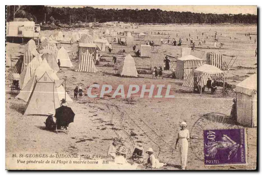 St-Georges-de-Didonne — Côte d'Argent — Allgemeiner Blick auf den Strand bei Ebbe — BR - Vorderseite