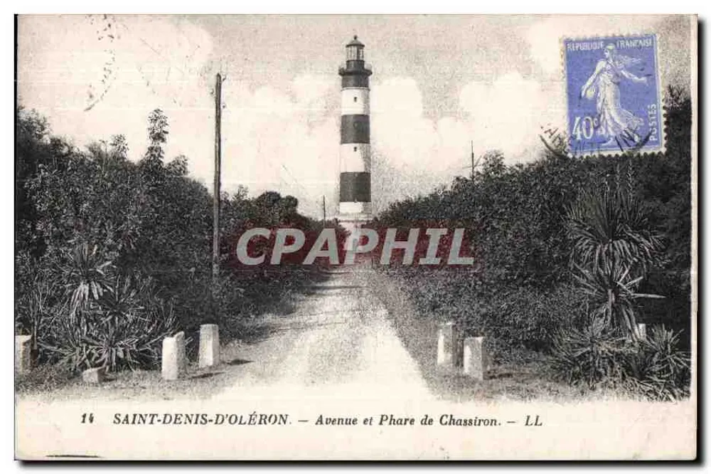 Saint-Denis-d'Oléron — Avenue und Leuchtturm Chassiron — LL - Vorderseite