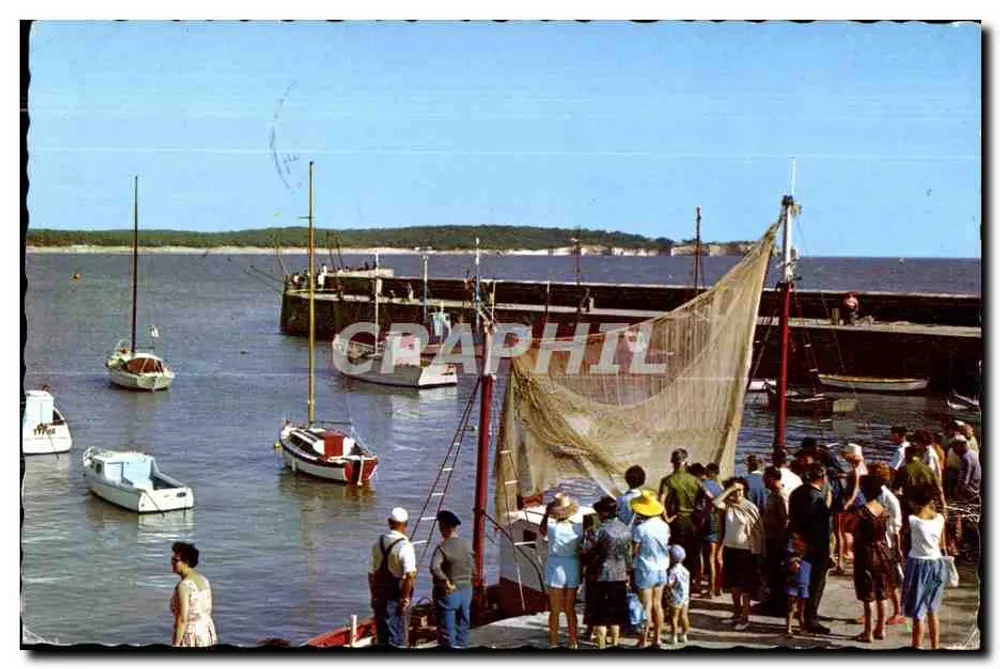 Fischereihafen — lebendige Szene — Graphphil - Vorderseite