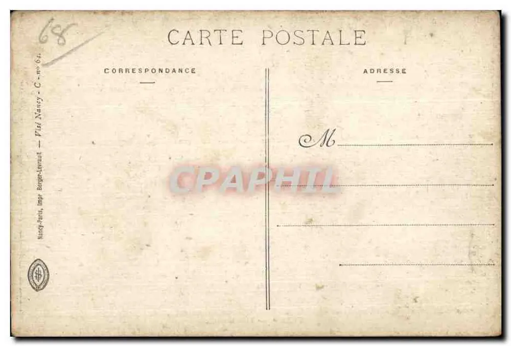 Thann — Villa Heysch — Impr. Nancy - C.-no 64 - Verso
