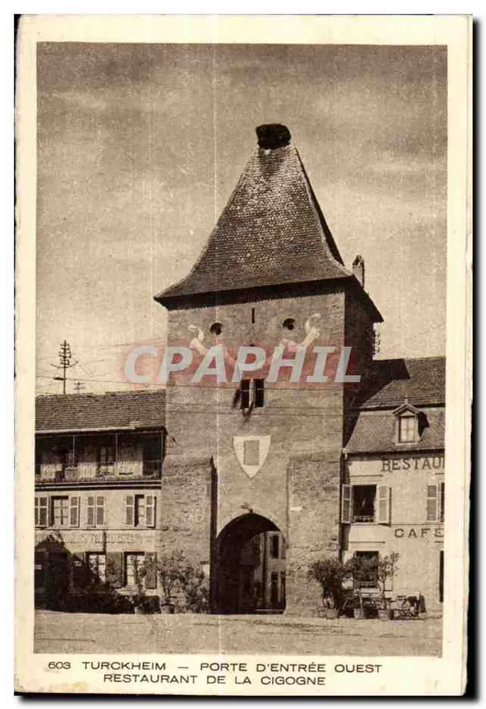 Turckheim — Westeingang, Restaurant der Cigogne - Vorderseite