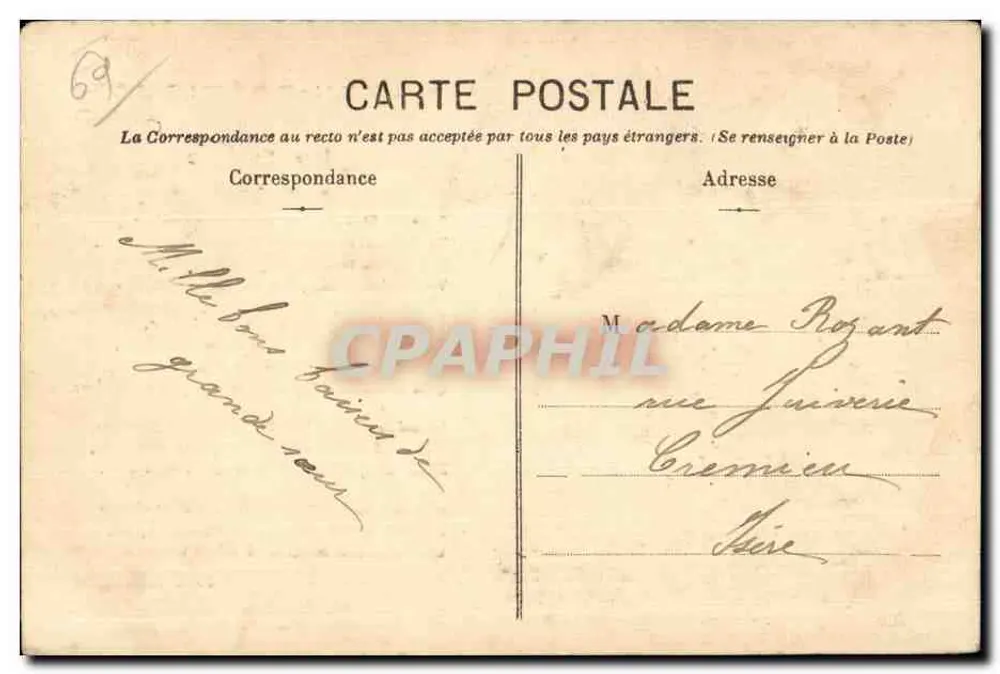 Lyon-Poétique — Die Saône — Verlag Lyon-Poétique, n° 69 - Rückseite