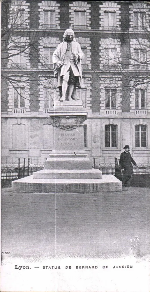 Lyon — Estátua de Bernard de Jussieu, botânico — Paris, editor desconhecido - Frente