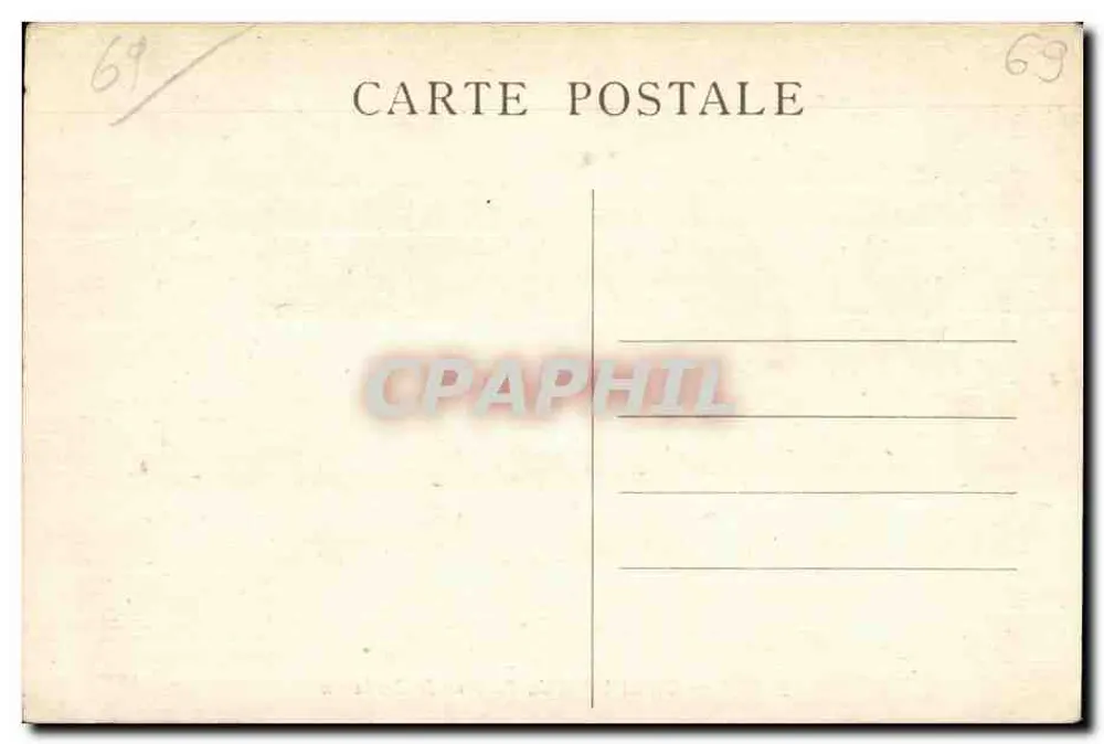 LYON — Grand Hôtel du Parc et de Bordeaux — Seriennummer 69 - Rückseite