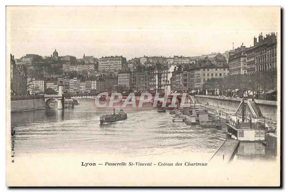 Lyon — Passerelle St-Vincent — Coteau des Chartreux — Verlag F. PANNIER - Vorderseite