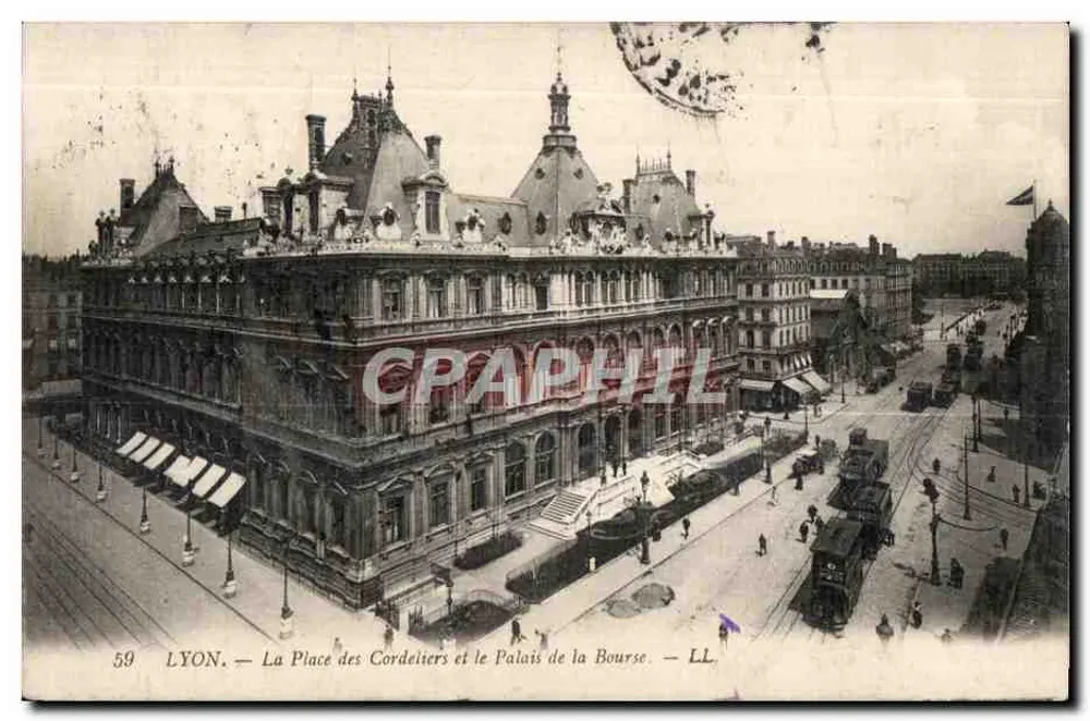 LYON — Place des Cordeliers und Palais de la Bourse — LL - Vorderseite