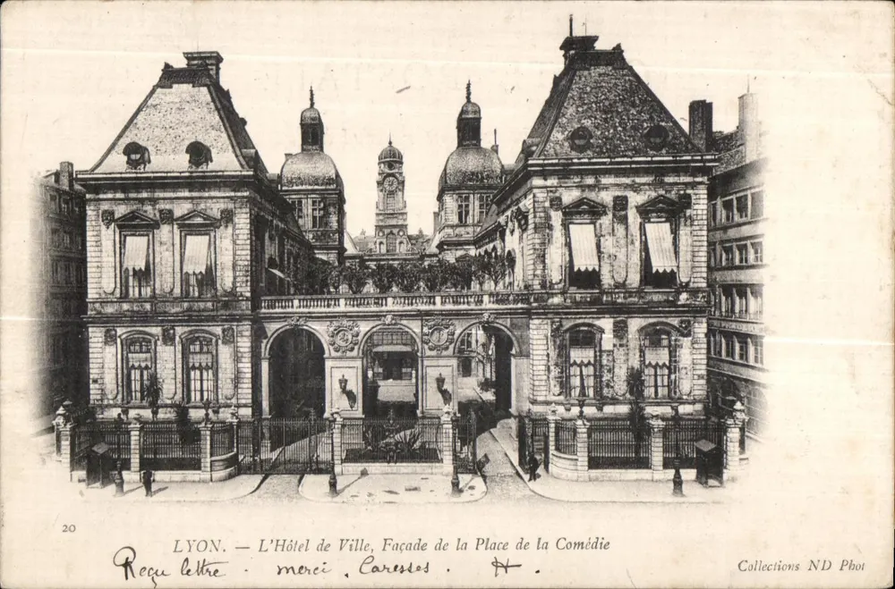 LYON — Das Rathaus, Fassade der Place de la Comédie — Collections ND Phot, n°20 - Vorderseite