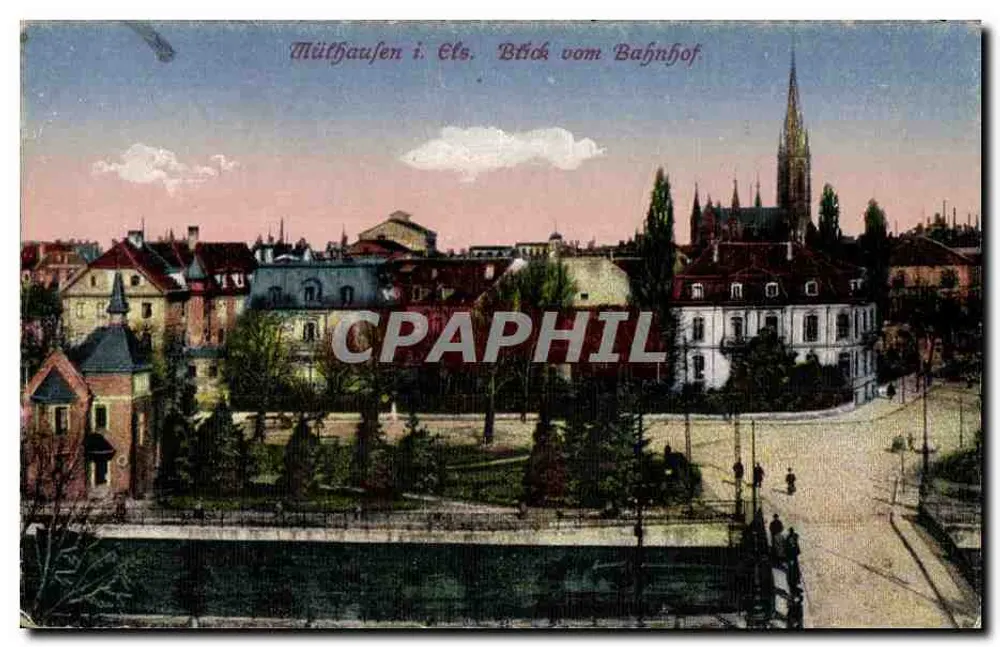 Mülhausen i. Els. — Vista da estação — editor não visível - Frente