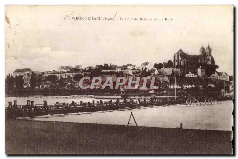 Vieux-Brisach (Bade) — Le Pont de Bateaux sur le Rhin — éditeur Vieux-Brisach (Bade) - Vorderseite
