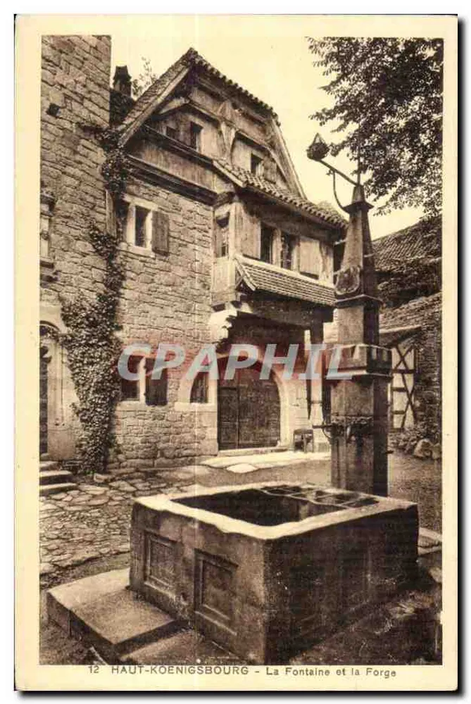 Ober Koenigsbourg — Die Fontäne und die Schmiede - Vorderseite