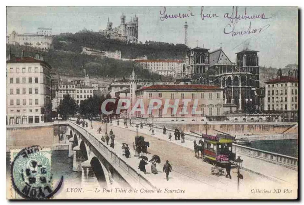 LYON — O Ponte Tilloy & o Coteau de Fourvière - Frente