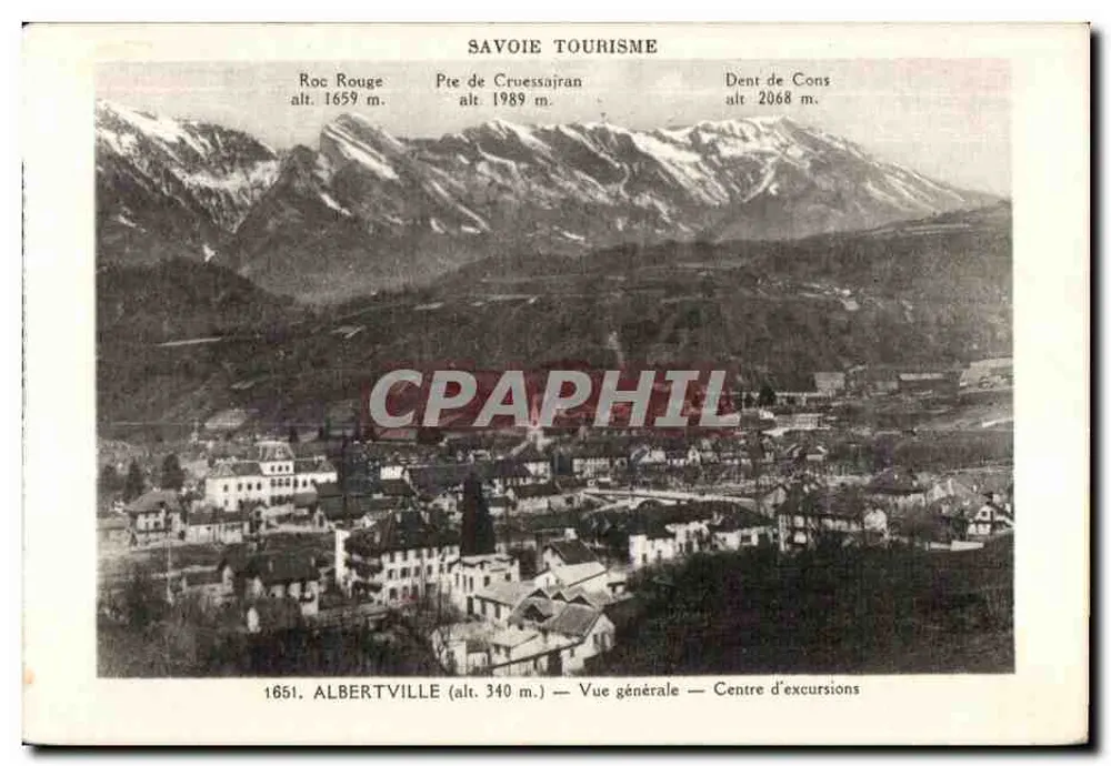 Albertville — Widok ogólny — Centrum wycieczek — Savoie Tourisme - Awers