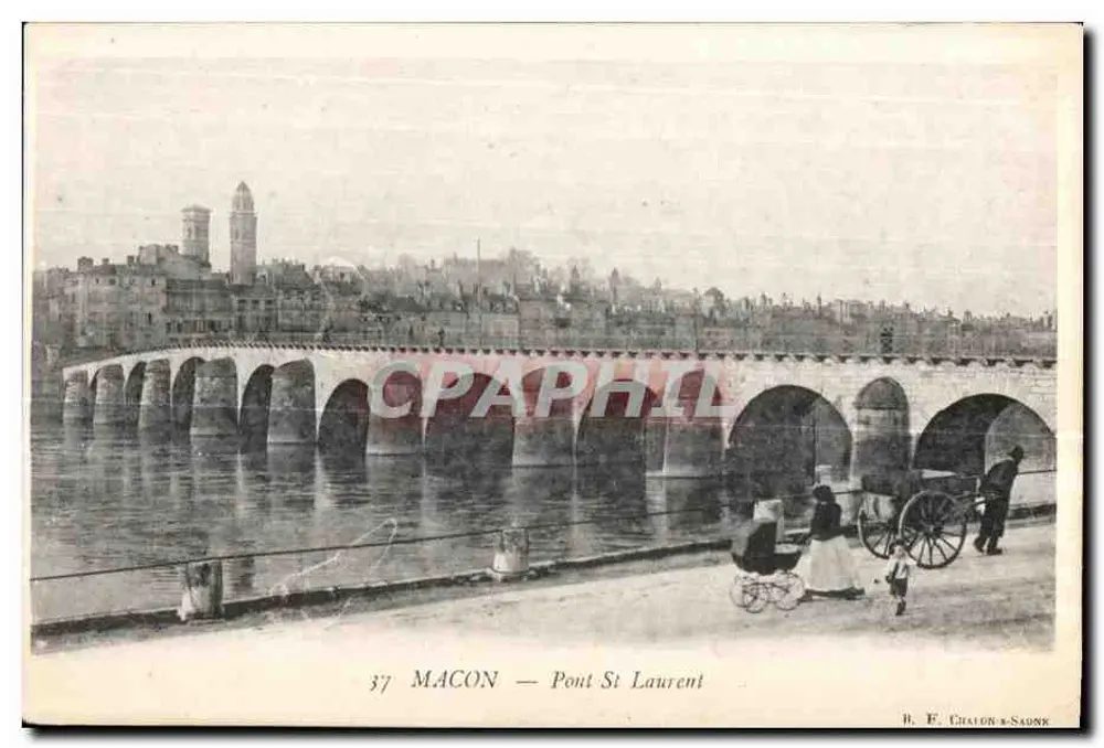 Macon — Ponte Saint Laurent — B. F. Chalon-Saône, n°37 - Frente