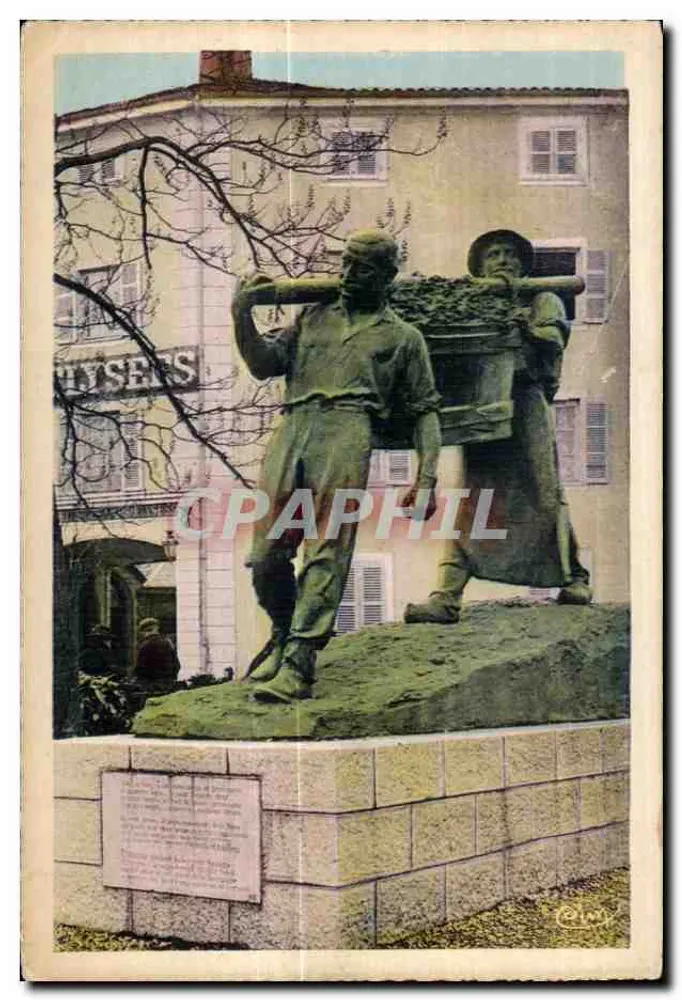 Estatua de dois operários — praça do mercado — editor C. Lamy, n° 1234 - Frente