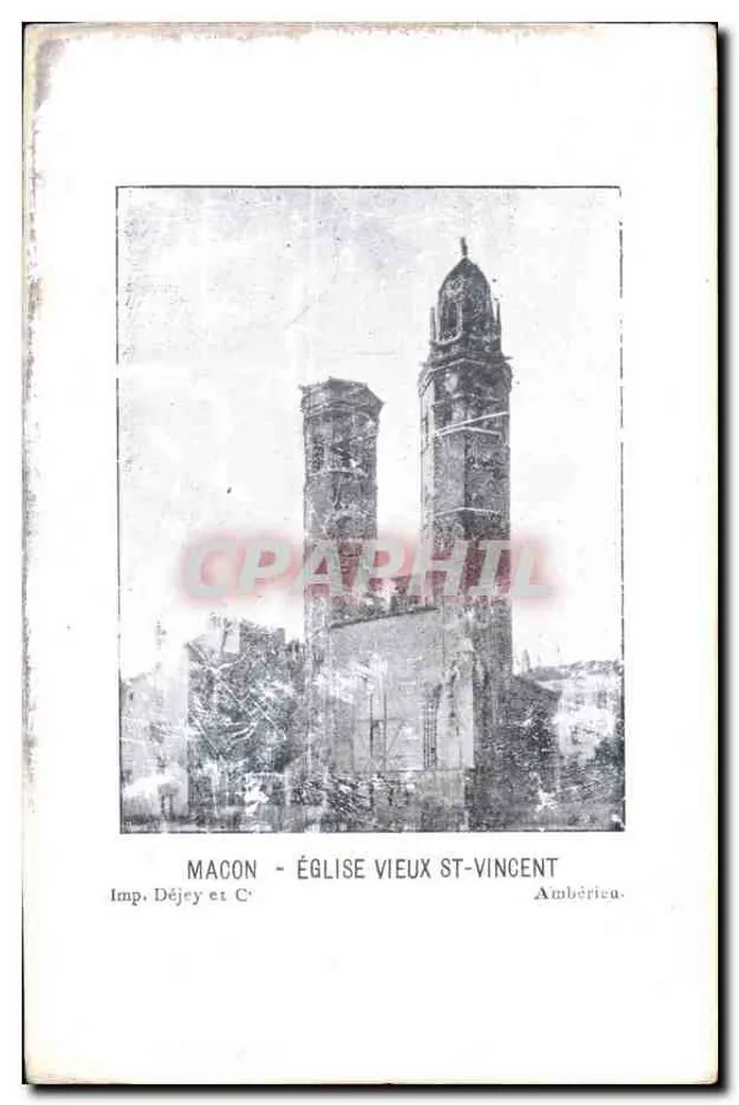 Macon - Igreja Velho Saint-Vincent — Imp. Déjey e C°, Ambérieu - Frente