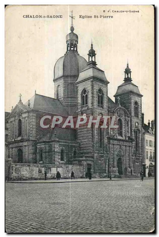 Chalon-sur-Saône — Église Saint-Pierre — B. F. Chalon-sur-Saône - Frente