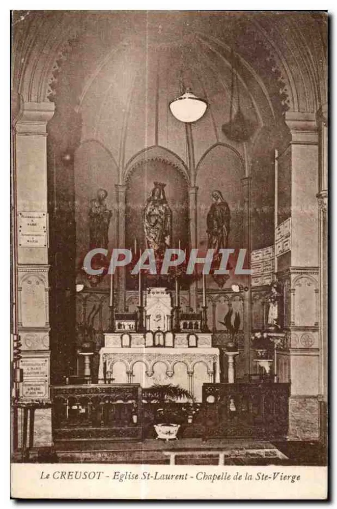 Le CREUSOT - Kirche St-Laurent - Kapelle der Heiligen Jungfrau - Vorderseite