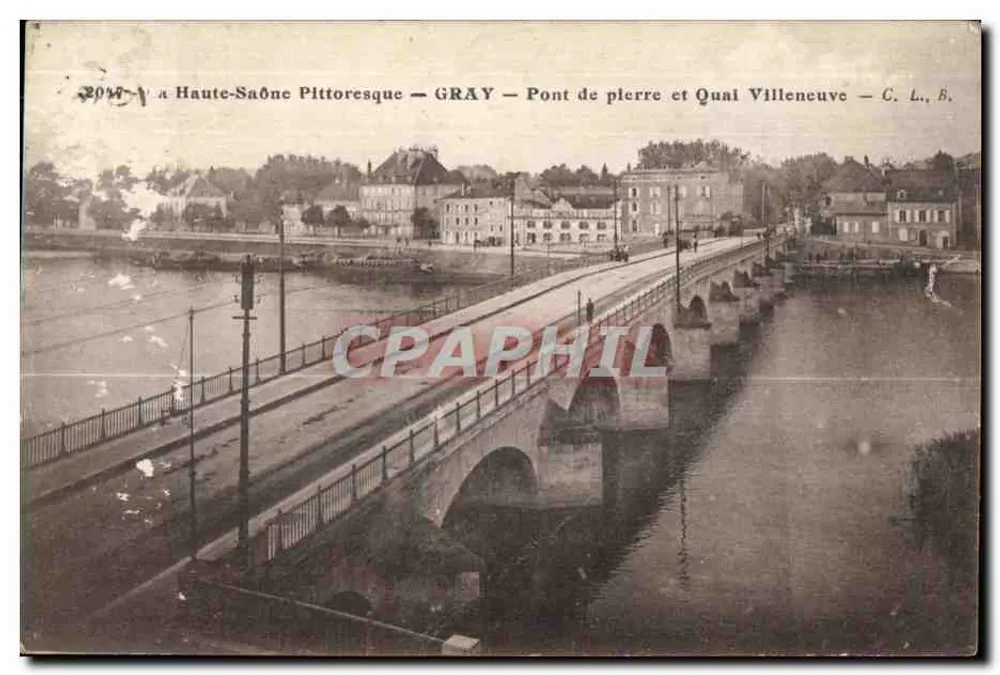 Gray — Steinbrücke und Villeneuve-Ufer — C. L. B. - Vorderseite
