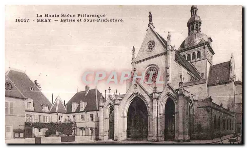 Gray — Kirche und Unterprefektur — La Haute-Saône Pittoresque - Vorderseite