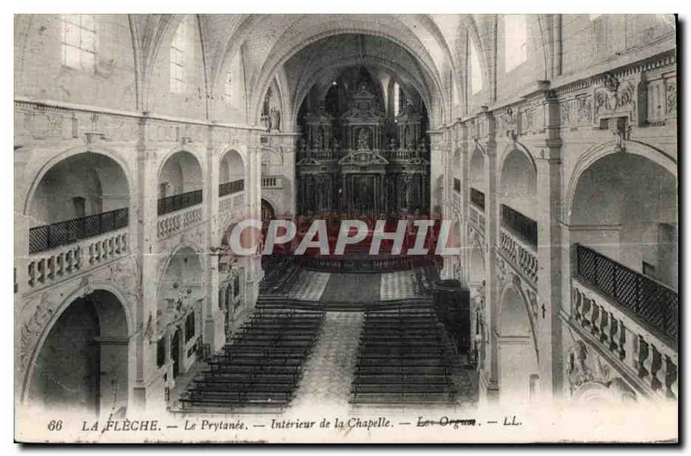 La Flèche — La Prytanée — Interior da Capela — Os Órgãos - Frente
