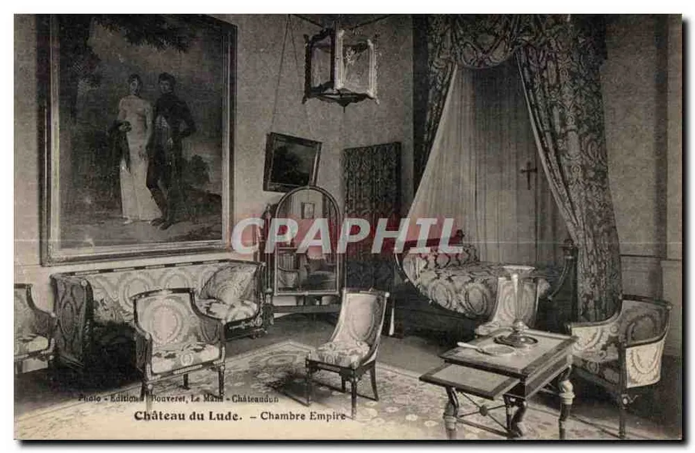 Castelo do Lude — Quarto do Império — Edição Pouveret, Le Mans - Frente