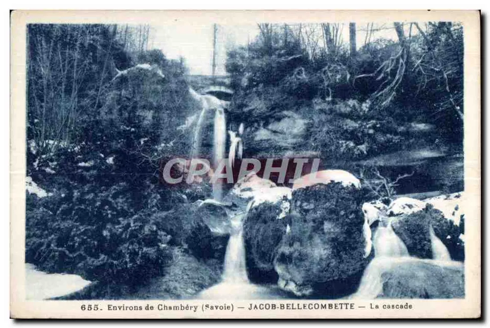 Umgebung von Chambéry (Savoie) — JACOB-BELLECOMBETTE — Der Wasserfall - Vorderseite