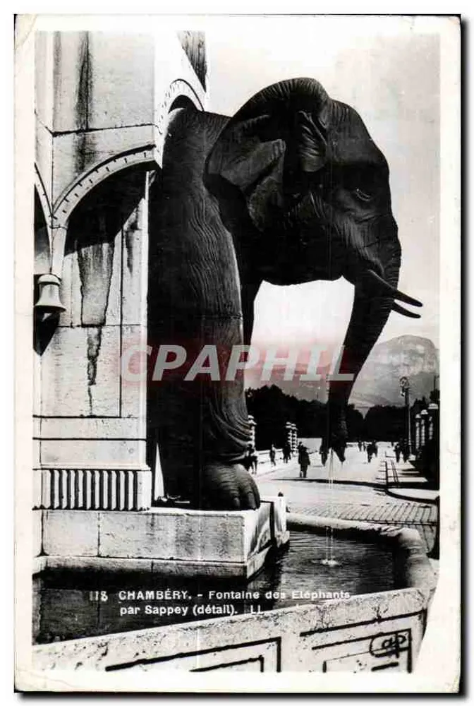 Chambéry - Elefantbrunnen von Sappey (Detail) - Vorderseite