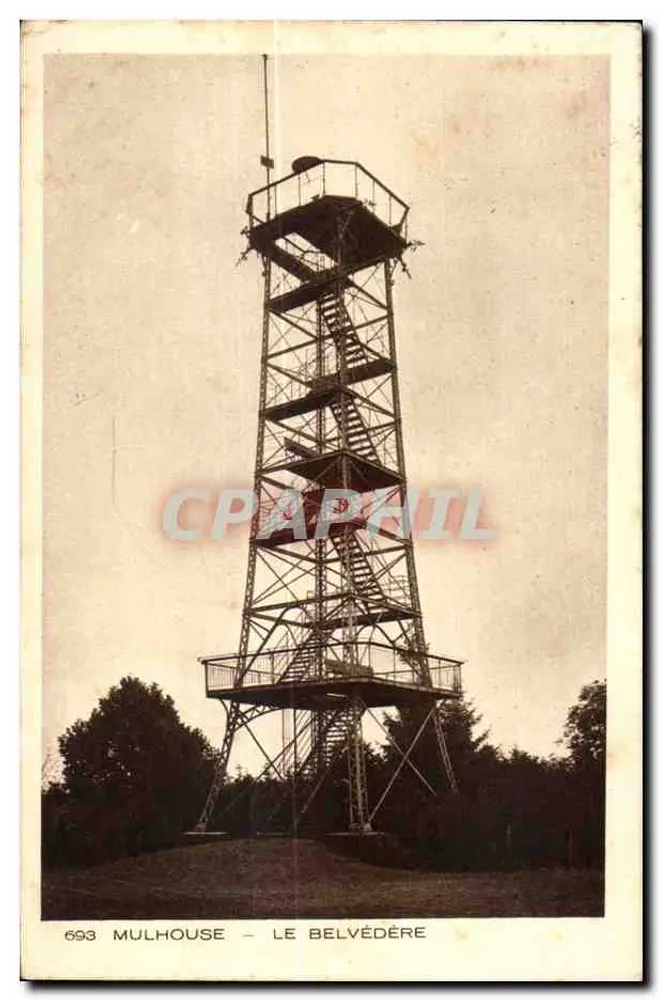 Mulhouse - Le Belvédère — metalowa wieża obserwacyjna - Awers