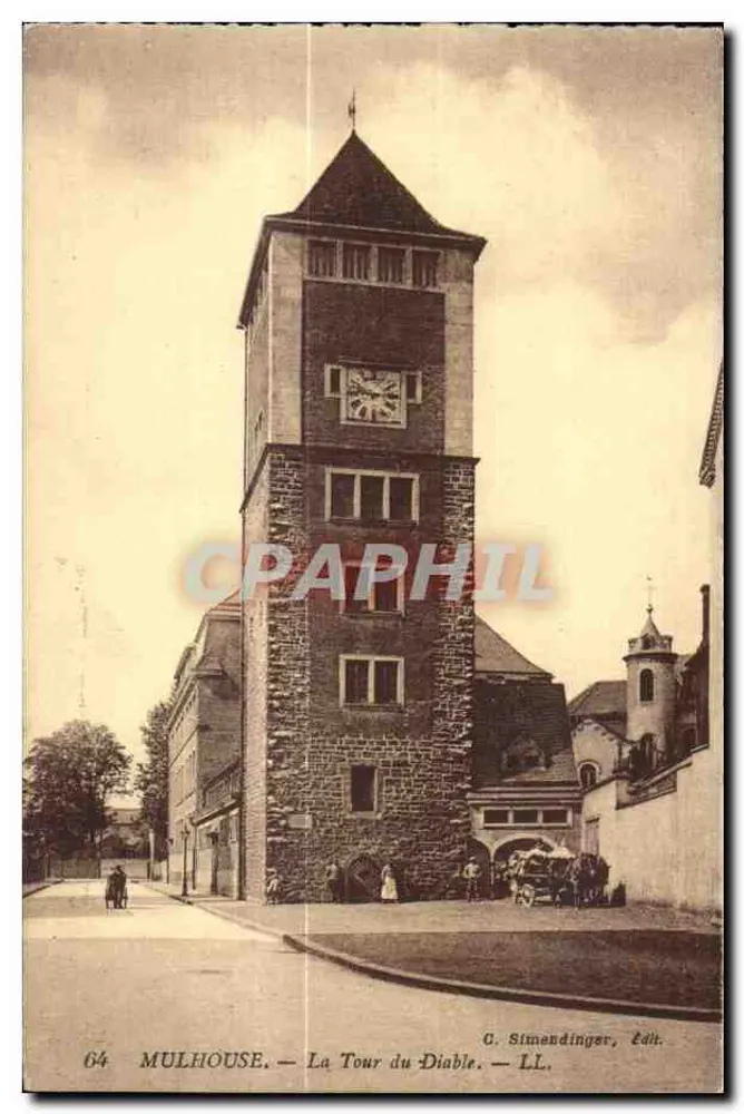 Mulhouse — Torre do Diabo — G. Simendinger, Ed. - Frente