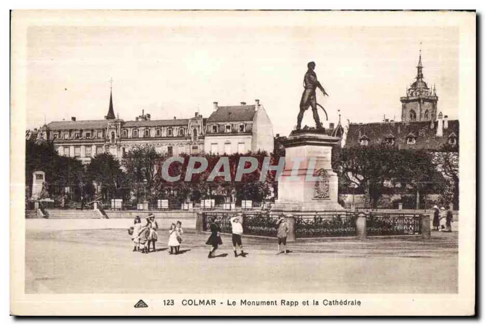 Colmar - Das Rapp-Denkmal und die Kathedrale — n°123 - Vorderseite