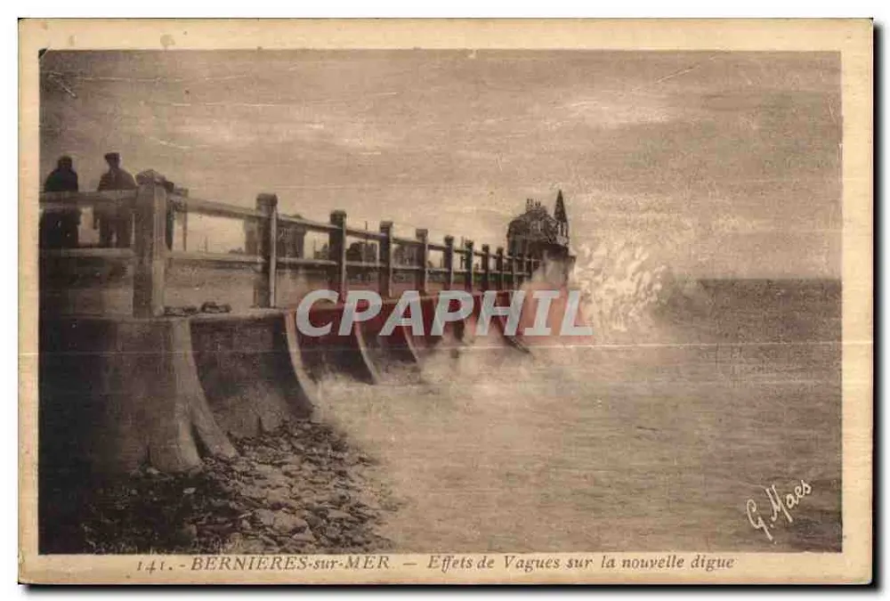 Bernières-sur-Mer — Effekte von Wellen auf der neuen Mole — G. Maes - Vorderseite